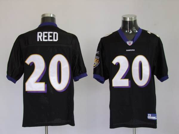 Baltimore Ravens #20 Ed Reed Black Alternate Stitched NFL Jersey