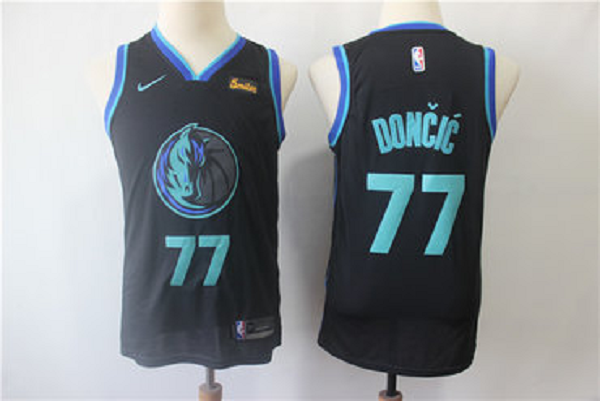 Mavericks 77 Luka Doncic Black City Edition Nike Swingman Jersey