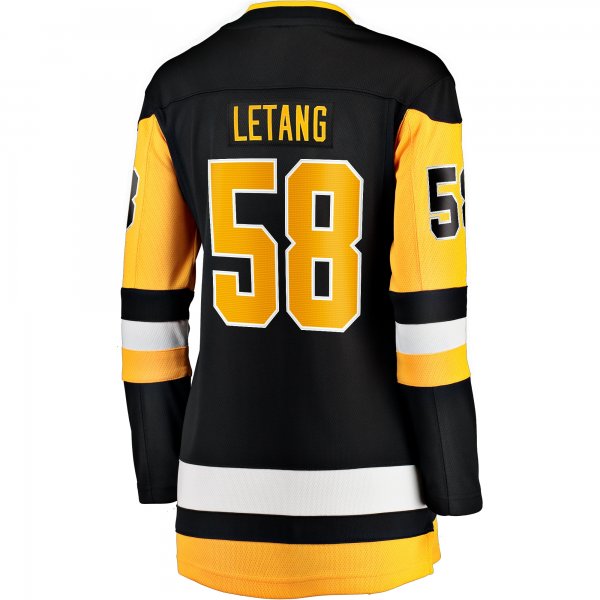 Women's Pittsburgh Penguins Kris Letang Fanatics Black Home Breakaway Player Jersey