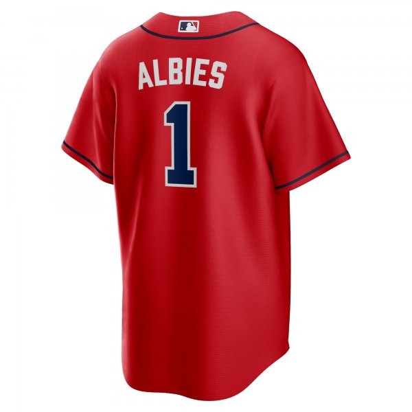 Men's Atlanta Braves Ozzie Albies Nike Red Alternate Replica Player Name Jersey