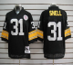 Men's Mitchell And Ness Pittsburgh Steelers #31 Donnie Shell Black Stitched NFL Jersey