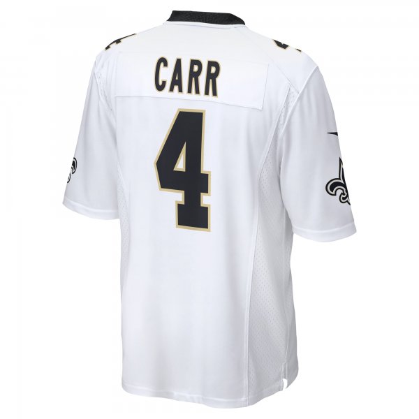 Men's New Orleans Saints Derek Carr Nike White Game Player Jersey