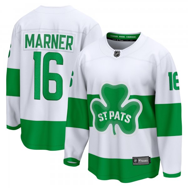 Men's Toronto Maple Leafs Mitch Marner Fanatics White St. Patricks Alternate Premier Breakaway Player Jersey