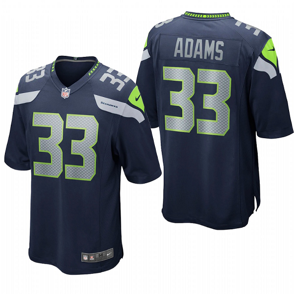 Seattle Seahawks Jamal Adams #33 Navy Game Jersey