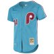 Men's Philadelphia Phillies Pete Rose Mitchell & Ness Light Blue Cooperstown Collection Jersey