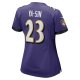 Women's Baltimore Ravens Rock Ya-Sin Nike  Purple  Game Jersey