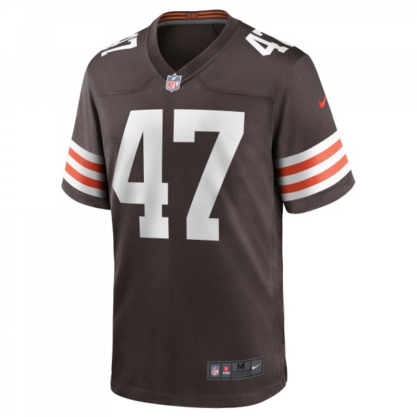 Men's Cleveland Browns Charley Hughlett Nike Brown Game Jersey