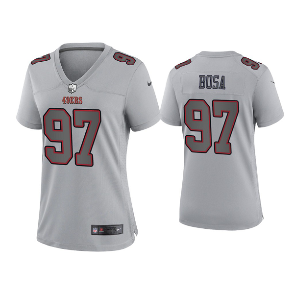 Women's Nick Bosa Gray Atmosphere Fashion Game Jersey