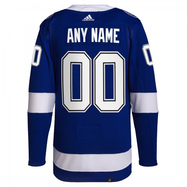 Men's Tampa Bay Lightning  adidas Royal Home  Primegreen Custom Jersey