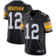 Men's Nike Steelers #12 Terry Bradshaw Black Alternate Stitched NFL Vapor Untouchable Limited Jersey