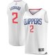 Youth LA Clippers Kawhi Leonard Fanatics White 2020/21 Fast Break Player Jersey - Association Edition