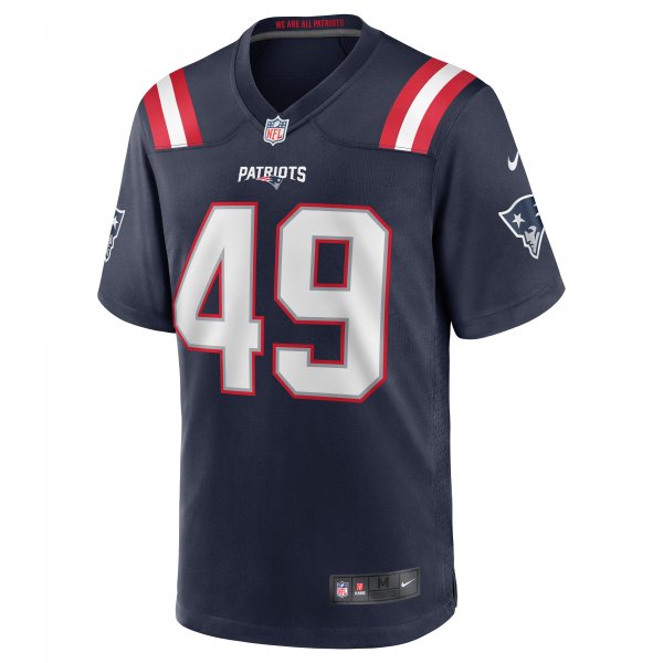 Men's New England Patriots Joe Cardona Nike Navy Game Jersey