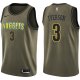 Men's Nike Denver Nuggets #3 Allen Iverson Green Salute to Service Swingman NBA Jersey