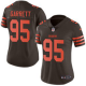 Nike Cleveland Browns #95 Myles Garrett Brown Women's Stitched NFL Limited Rush Jersey