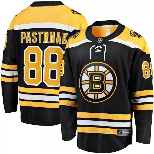 Men's Boston Bruins David Pastrnak Fanatics Black Home Breakaway Jersey