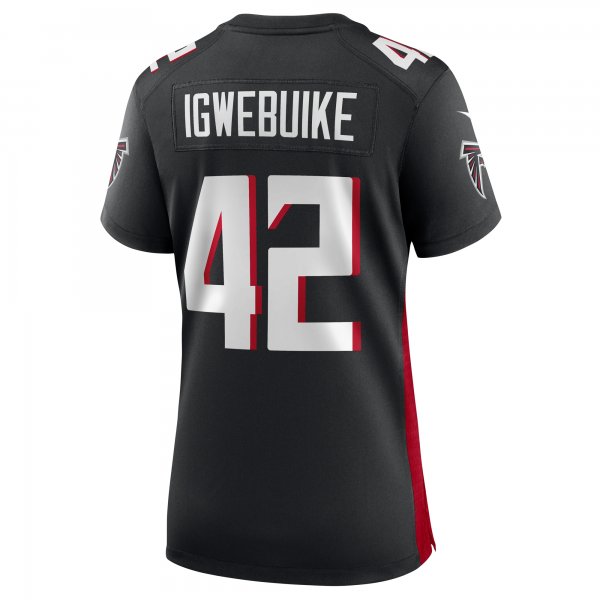 Women's Atlanta Falcons Godwin Igwebuike Nike  Black  Game Jersey