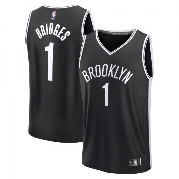 Youth Brooklyn Nets Mikal Bridges Fanatics Black Fast Break Player Jersey - Icon Edition