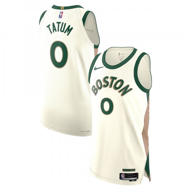 Men's Boston Celtics #0 Jayson Tatum Nike White 2023/24 City Edition Jersey