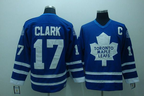 Toronto Maple Leafs #17 Wendel Clark Stitched Blue CCM Throwback NHL Jersey