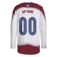 Men's Colorado Avalanche  adidas White Away  Primegreen Custom Jersey