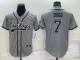 Men's Dallas Cowboys #7 Trevon Diggs Grey Stitched Baseball Cool Base Jersey